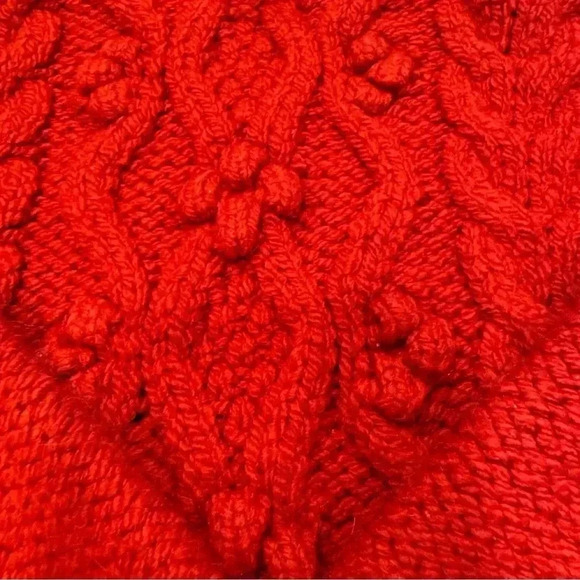 NWT ZARA GIRLS RED CABLE KNIT POPCORN SWEATER  Size 4-5 - Picture 9 of 9